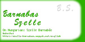barnabas szelle business card