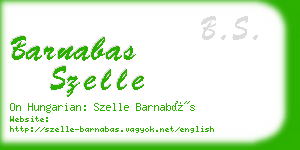 barnabas szelle business card